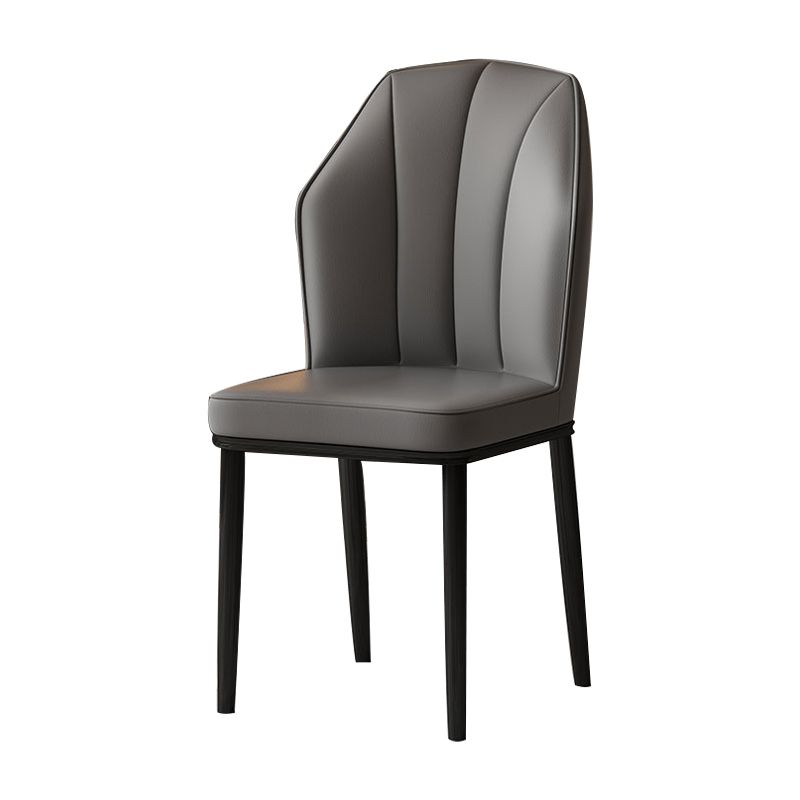 Scandinavian Home Side Chair Wingback Metal Upholstered Dining Room Chair (Set of 4) Clearhalo ' kitchen&dining_furn' 'Dining Chairs' 'Dining Tables & Seating' 'dining_chair' 'furn' 'furn_dining_chair' 'Furniture' 'furniture_dining_chair' 'Kitchen & Dining Furniture' 'kitchen' 1200x1200_6311f4a4-1467-4678-be85-64cf2da66b47