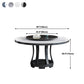 Modern Rubberwood Home Table Round Pedestal Convertible Dining Table Clearhalo 'Dining Tables & Seating' 'Dining Tables' 'dining_table' 'furn' 'furn_dining_table' 'Furniture' 'furniture_dining_table' 'Kitchen & Dining Furniture' 'kitchen' 'kitchen_dining_table' 1200x1200_6312bf1d-8ad7-425d-b8d4-59ac8e159f5b