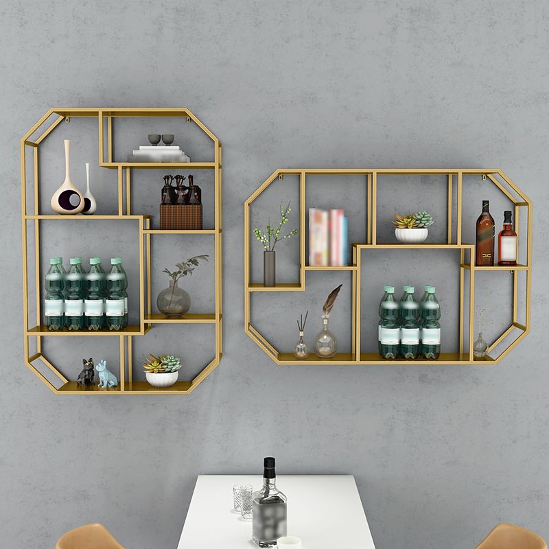 Iron Contemporary Wall Unit Bookshelf 4/5/6-Shelf Closed Back Bookshelf Clearhalo 'Bookcases' 'furn' 'furn_bookcases' 'Furniture' 'furniture_bookcases' 'kitchen' 'kitchen_bookcases' 'Living Room Furniture' 'Office Furniture' 1200x1200_6312d99b-6f19-47ef-b9ce-5bcb7f8a55de