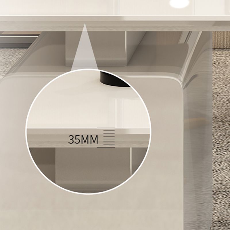 Escritorio de escritura de glamour rectangular con escritorio de oficina de archivos madera artificial