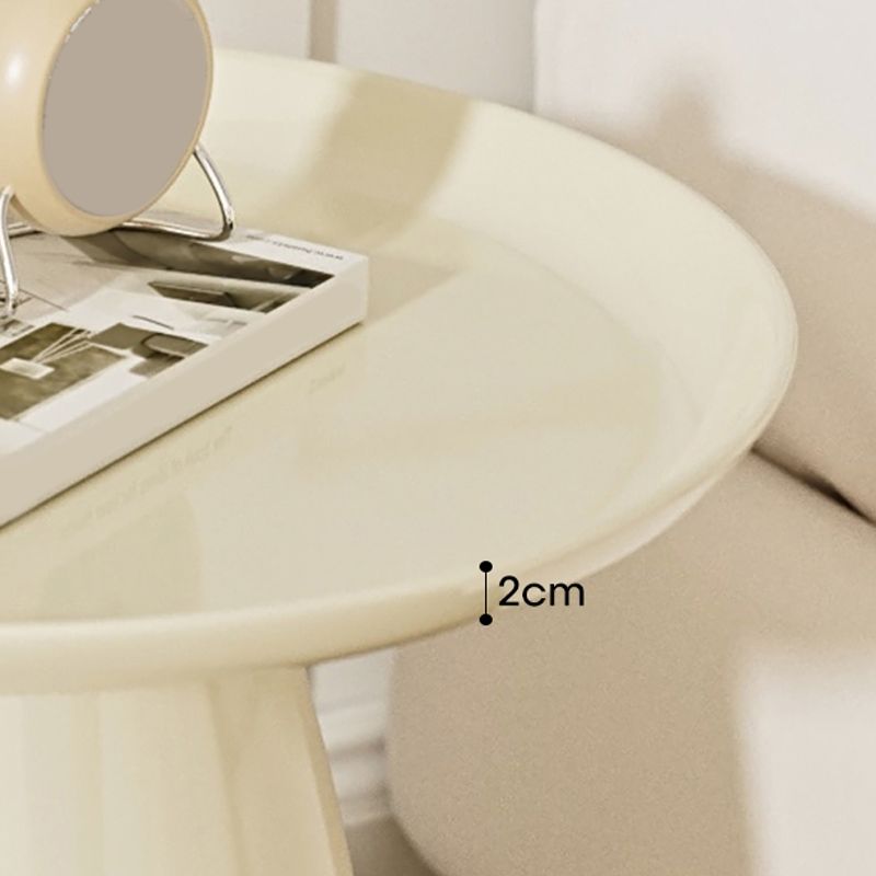 Moderna noche redonda de mesa de plástico acento de mesa para dormitorio