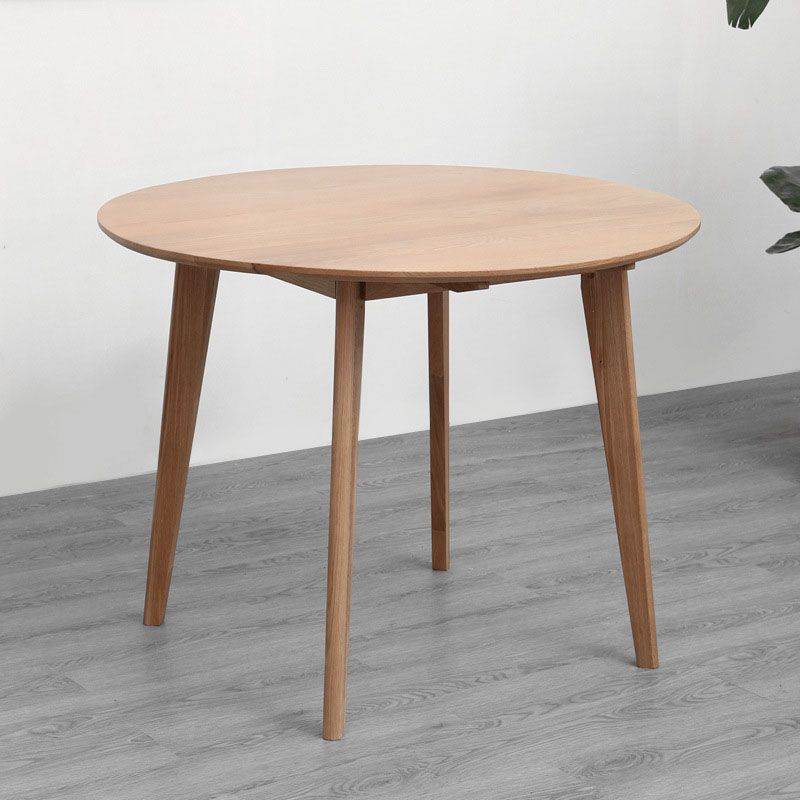 Solid Wood Top Dining Table Contemporary Round Dining Table with 4 Legs Clearhalo 'Dining Tables & Seating' 'Dining Tables' 'dining_table' 'furn' 'furn_dining_table' 'Furniture' 'furniture_dining_table' 'Kitchen & Dining Furniture' 'kitchen' 'kitchen_dining_table' 1200x1200_63171b4a-c27f-4ea7-984c-d98254c7715c