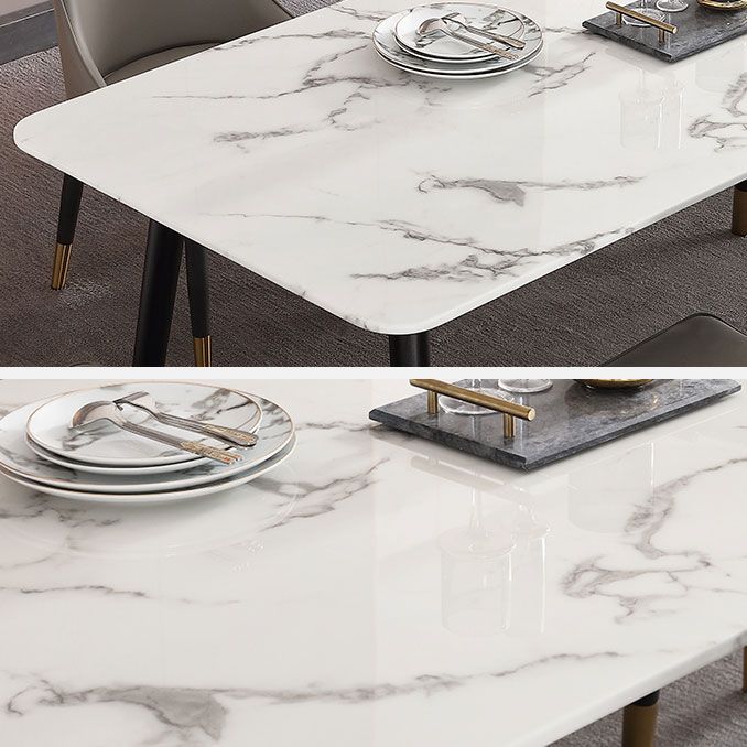 Marble Luxury Dining Table 4 Legs Base Rectangle Table for Home Clearhalo ' dining_table' 'Dining Tables & Seating' 'Dining Tables' 'furn' 'furn_dining_table' 'Furniture' 'furniture_dining_table' 'Kitchen & Dining Furniture' 'kitchen&dining_furn' 'kitchen' 'kitchen_dining_table' 1200x1200_63179b0d-c1ae-4d8f-a02e-30f9c68a7e53