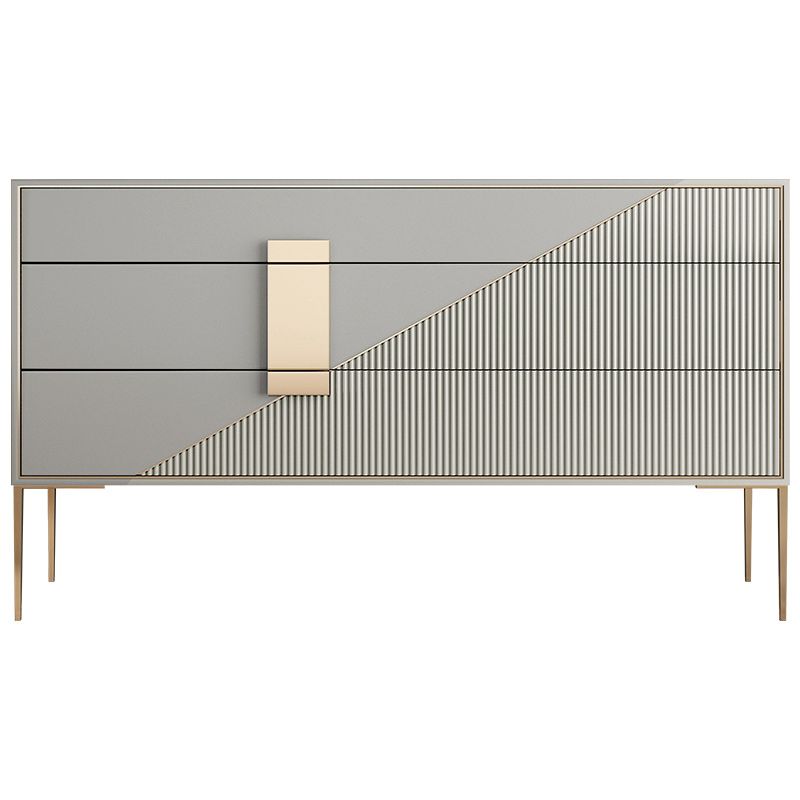 Cómoda de almacenamiento horizontal Glam con cajones de cierre suave Cómoda doble de madera