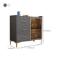 Glam Credenza Adjustable Shelving Wood Side Board with Cabinets and Drawers Clearhalo 'buffet_sideboard' 'Buffets & Sideboards' 'furn' 'furn_buffet_sideboard' 'Furniture' 'Kitchen & Dining Furniture' 1200x1200_631a3466-3b7f-47f4-91d0-0810d3d2e299