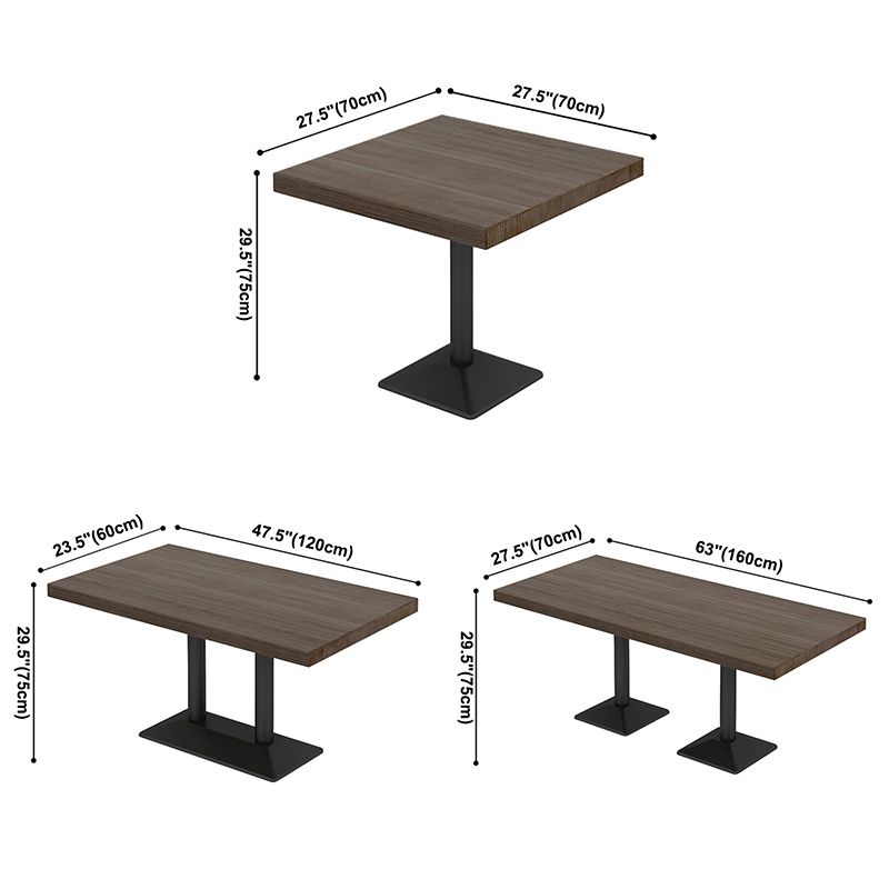 Industrial Dining Room Table Pine Solid Wood Table with Black Base for Dining Room Clearhalo ' dining_table' 'Dining Tables & Seating' 'Dining Tables' 'furn' 'furn_dining_table' 'Furniture' 'furniture_dining_table' 'Kitchen & Dining Furniture' 'kitchen&dining_furn' 'kitchen' 'kitchen_dining_table' 1200x1200_631ad48b-6474-42fa-9715-46765cdc1fb9
