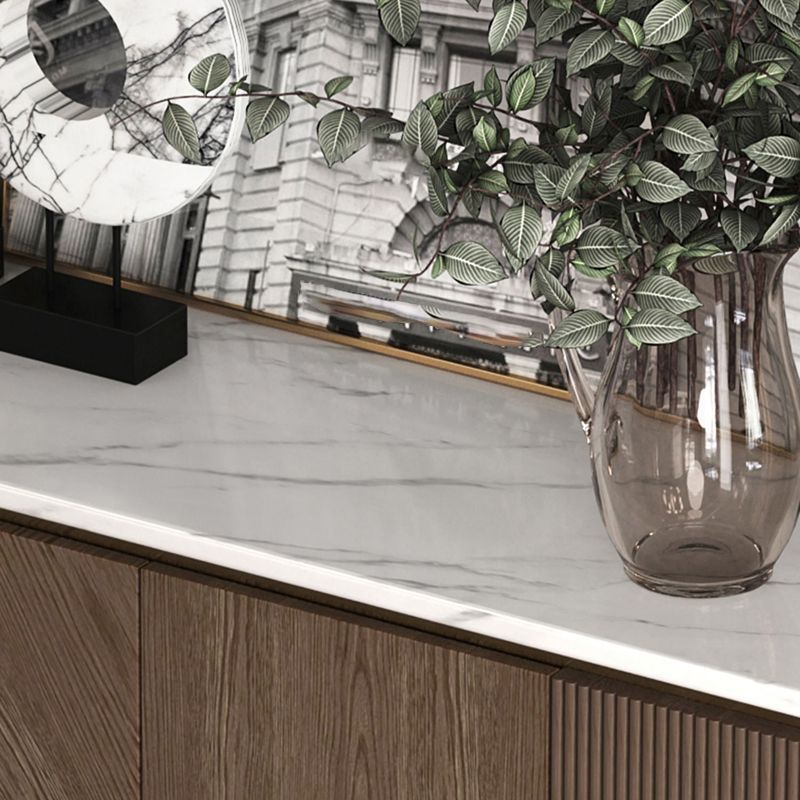 Glam Sideboard Cabinet Marble Sideboard Tavolo con porte per sala da pranzo