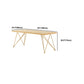 Glam Solid Wood Writing Desk Natural Hairpin Base Type Office Desk