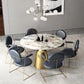 Glam Style Round Stone Top Dining Table Gold Base Dining Table for Living Room Clearhalo 'Dining Tables & Seating' 'Dining Tables' 'dining_table' 'furn' 'furn_dining_table' 'Furniture' 'furniture_dining_table' 'Kitchen & Dining Furniture' 'kitchen' 'kitchen_dining_table' 1200x1200_631d5c1a-f350-4375-aee4-3590e826ce68