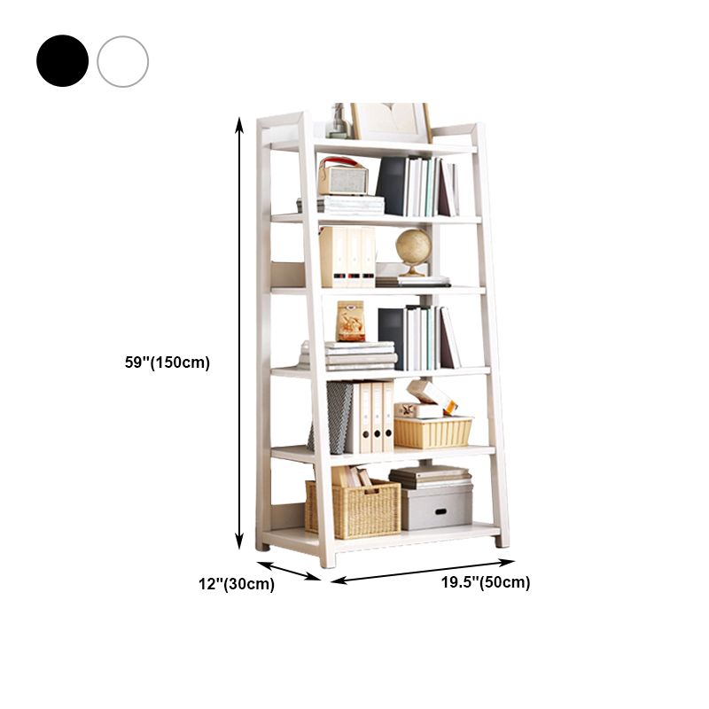 Modern Style Bookshelf Metal Frame and Wood Shelf Bookcase for Office