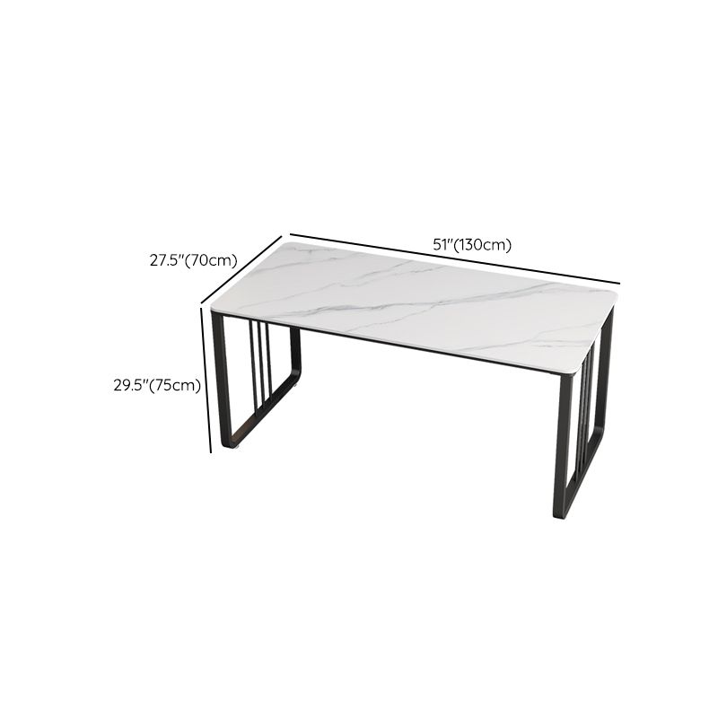 Rectangular Shaped Office Desk 2 Legs Writing Desk in Grey/White for Office Clearhalo 'furn' 'furn_office_desk' 'Furniture' 'Office Desks' 'Office Furniture' 'office_desk' 1200x1200_631e1ac9-b0b3-4a72-b693-aed6c59ec191