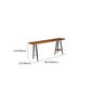 Table de bar de style industriel Table de pub rectangulaire en bois massif en marron