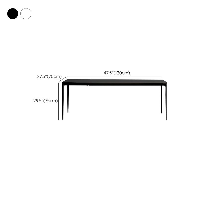 Contemporary Dinette Table Rectangle Stone Dining Room Table for Dining Room Clearhalo 'Dining Tables & Seating' 'Dining Tables' 'dining_table' 'furn' 'furn_dining_table' 'Furniture' 'Kitchen & Dining Furniture' 1200x1200_6321e728-8561-4fd5-94d2-79a8c5cf76c7