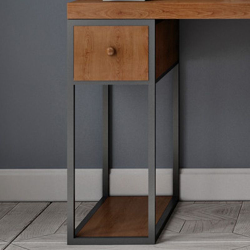 Hedendaagse massief houten bureau 30-inch H Computer Desk in Brown