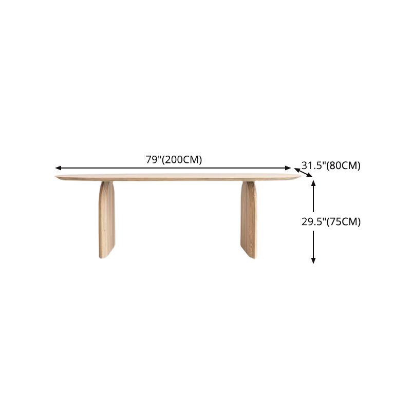 Oval Solid Wood Dining Table Modern Double Pedestal Table for Dining Room Clearhalo 'Dining Tables & Seating' 'Dining Tables' 'dining_table' 'furn' 'furn_dining_table' 'Furniture' 'furniture_dining_table' 'Kitchen & Dining Furniture' 'kitchen' 'kitchen_dining_table' 1200x1200_6322b7fd-2d02-4922-bfd9-d47aeeb89f7e