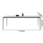 Metal Contemporary Rectangular Dining Table High Gloss White Sintered Stone Table with Metal Legs Clearhalo ' dining_table' 'Dining Tables & Seating' 'Dining Tables' 'Furniture' 'furniture_dining_table' 'Kitchen & Dining Furniture' 'kitchen&dining_furn' 'kitchen' 'kitchen_dining_table' 1200x1200_63234b92-5ea2-4a24-bfc1-93f48f5a0ae1