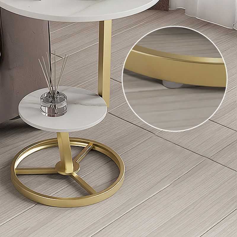 Modern Abstract Corner Table Round Slate Side End Table for Living Room Clearhalo 'Coffee & Accent Tables' 'End & Side Tables' 'end_side_tables' 'furn' 'furn_end_side_tables' 'Furniture' 'Living Room Furniture' 1200x1200_632351c1-ca38-402c-a476-78c0f8a7027a