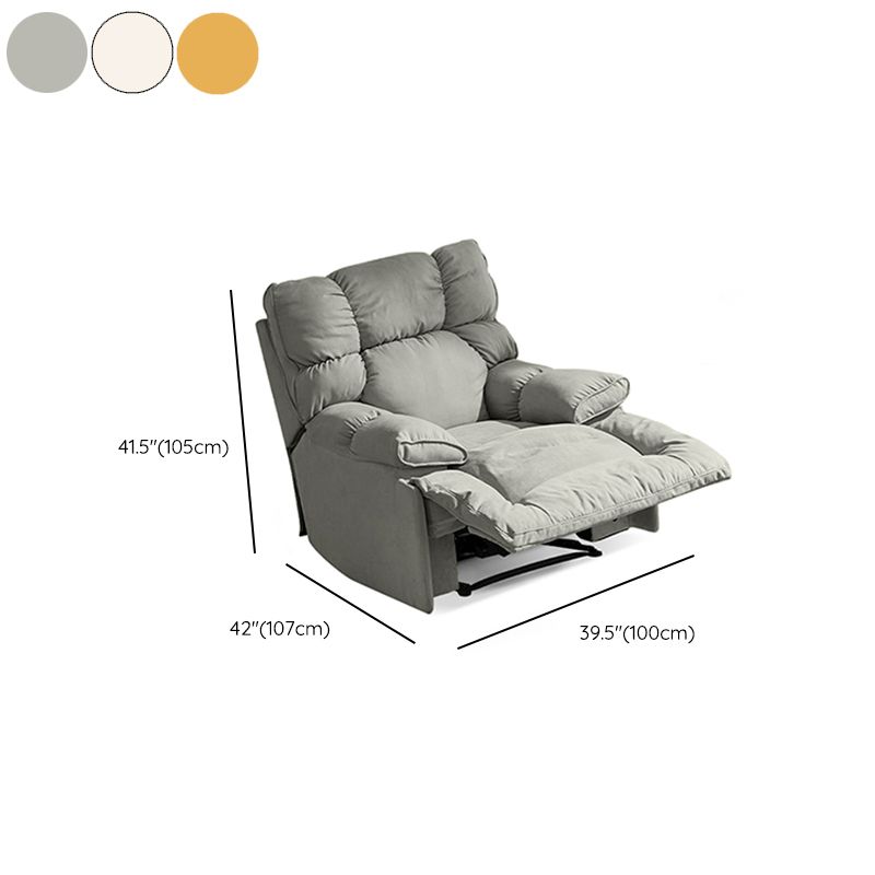 Microsuede Recliner Single Manual Reclining Chair with Swivel Glider Base Clearhalo 'Chairs & Seating' 'furn' 'furn_recliners' 'Furniture' 'Living Room Furniture' 'Recliners' 1200x1200_63235664-0f04-4de8-b0ca-3cbd5e6e886f