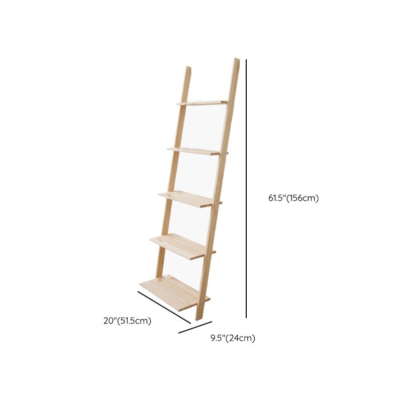 Contemporary Ladder Bookcase Solid Wood Open Back Bookshelf with Shelves Clearhalo 'Bookcases' 'furn' 'furn_bookcases' 'Furniture' 'Office Furniture' 1200x1200_6324e056-37e2-4edd-bdf8-a6c8d331902c