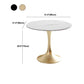 White Sintered Stone Top Table with Tulip Base Metal Traditional Luxury Round Dining Table Clearhalo 'Dining Tables & Seating' 'Dining Tables' 'dining_table' 'furn' 'furn_dining_table' 'Furniture' 'Kitchen & Dining Furniture' 1200x1200_63251c58-e0e1-485c-9fab-7374d1134d9d
