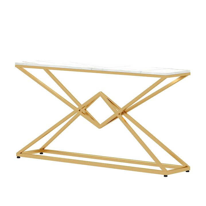 Tabla de acento de consola moderna Table de sofá rectángulo de acabado antiguo