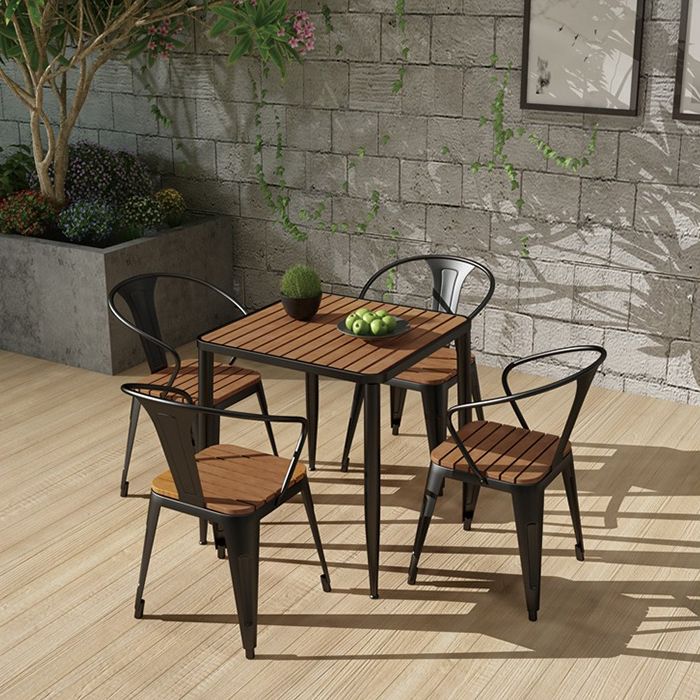 Industrial Style Dining Table 4 Metal Base Table for Home Kitchen Dinner Clearhalo ' dining_table' 'Dining Tables & Seating' 'Dining Tables' 'furn' 'furn_dining_table' 'Furniture' 'furniture_dining_table' 'Kitchen & Dining Furniture' 'kitchen&dining_furn' 'kitchen' 'kitchen_dining_table' 1200x1200_632614af-de1e-4510-9102-81f850e97d5c