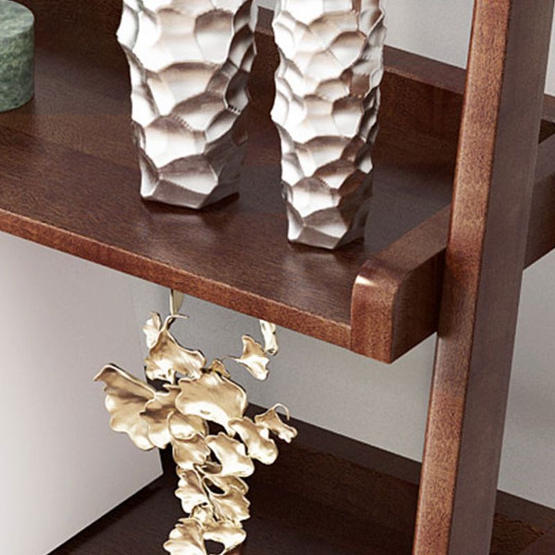 Modern Style Bookcase Rubber Wood Open Back Ladder Bookshelf for Home Office Clearhalo 'Bookcases' 'furn' 'furn_bookcases' 'Furniture' 'Office Furniture' 1200x1200_6326e3e2-0f55-4029-862b-28f46f15a97e