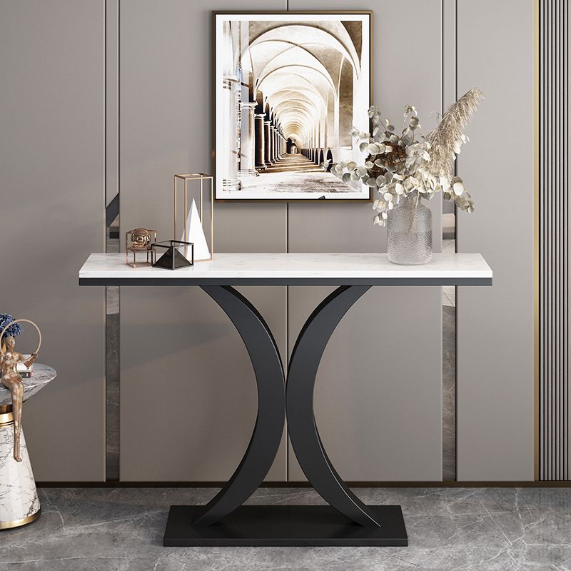 31.5" Tall Console Table 1-shelf Stain Resistant Accent Table for Hall Clearhalo 'Console Tables' 'console_tables' 'Entry & Mudroom Furniture' 'furn' 'furn_console_tables' 'Furniture' 1200x1200_632c3fc6-b6b9-47c6-a1a3-fc7fb66fffd7