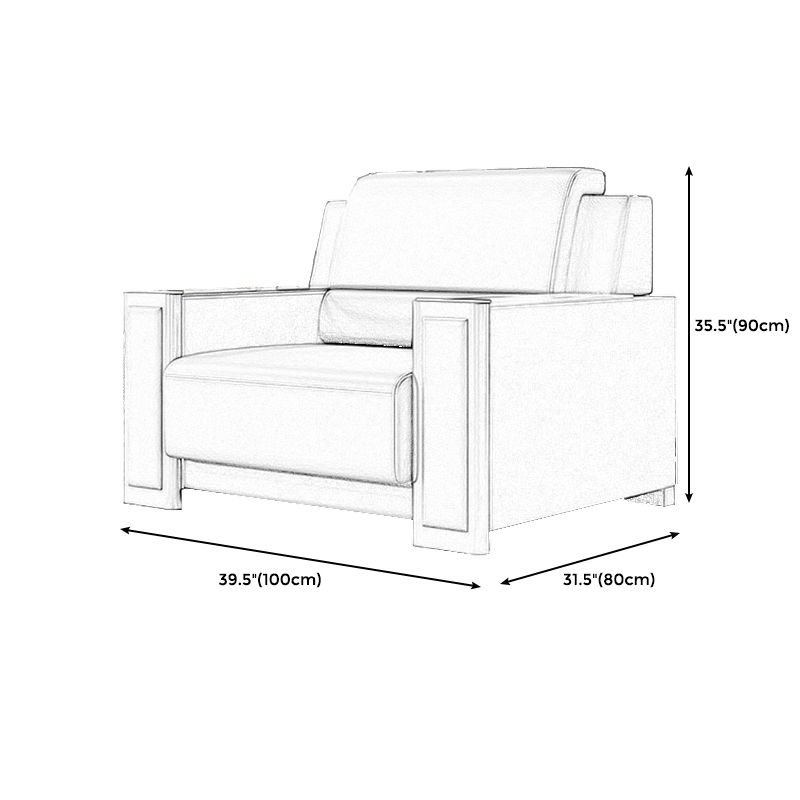 Contemporary Tight Back Single Cushion Seat Sofa 35.43"High Square Arm Sofa, Gray Clearhalo 'furn' 'furn_sofas' 'Furniture' 'furniture_sofas' 'kitchen' 'kitchen_sofas' 'Living Room Furniture' 'Sofa' 'sofas' 1200x1200_632c70d9-e444-4e06-ae6c-9f939c9f2547