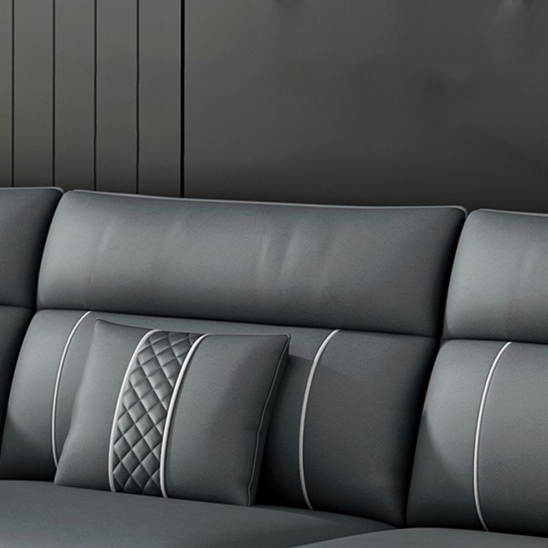 Contemporary Modular Sectional with Pillowed Back Cushions for Four People Clearhalo 'furn' 'furn_sectionals' 'Furniture' 'furniture_sectionals' 'kitchen' 'kitchen_sectionals' 'Living Room Furniture' 'Sectionals' 1200x1200_632d517d-e200-4cce-84fb-0a728350da88