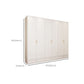 Engineered Wood Wardrobe Closet with Shelves White Wardrobe Cabinet