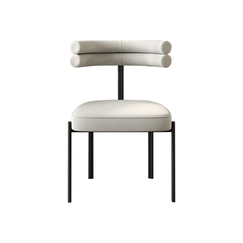 Minimalist Open Back Dining Side Chair Faux Leather Side Chair Clearhalo 'Dining Chairs' 'Dining Tables & Seating' 'dining_chair' 'furn' 'furn_dining_chair' 'Furniture' 'Kitchen & Dining Furniture' 1200x1200_632f06fe-d81d-4755-b717-55ce28e244ff