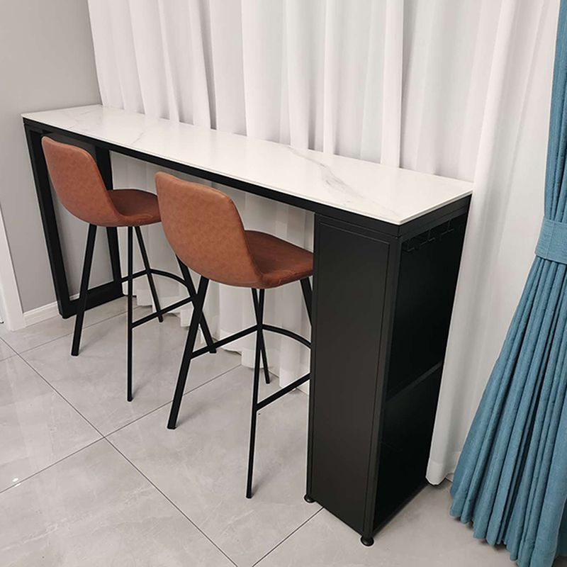 Indoor 1/2/3 Pieces Pub Dining Set Industrial Table and Stool Set with Storage Clearhalo 'Bar Furniture' 'furn' 'furn_home_bar_bar_sets' 'Furniture' 'Home Bars & Bar Sets' 'home_bar_bar_sets' 'Kitchen & Dining Furniture' 1200x1200_632f37ba-03cd-49bd-9178-cd876fcd590a