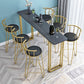 Modern Marble Counter Table with Rectangle Table Top Sled Table - 42" H Clearhalo 'Bar Furniture' 'Bar Tables' 'bar_tables' 'furn' 'furn_bar_tables' 'Furniture' 'furniture_bar_tables' 'Kitchen & Dining Furniture' 1200x1200_632fbab6-dee4-467f-ada8-7fab5daf5c1a