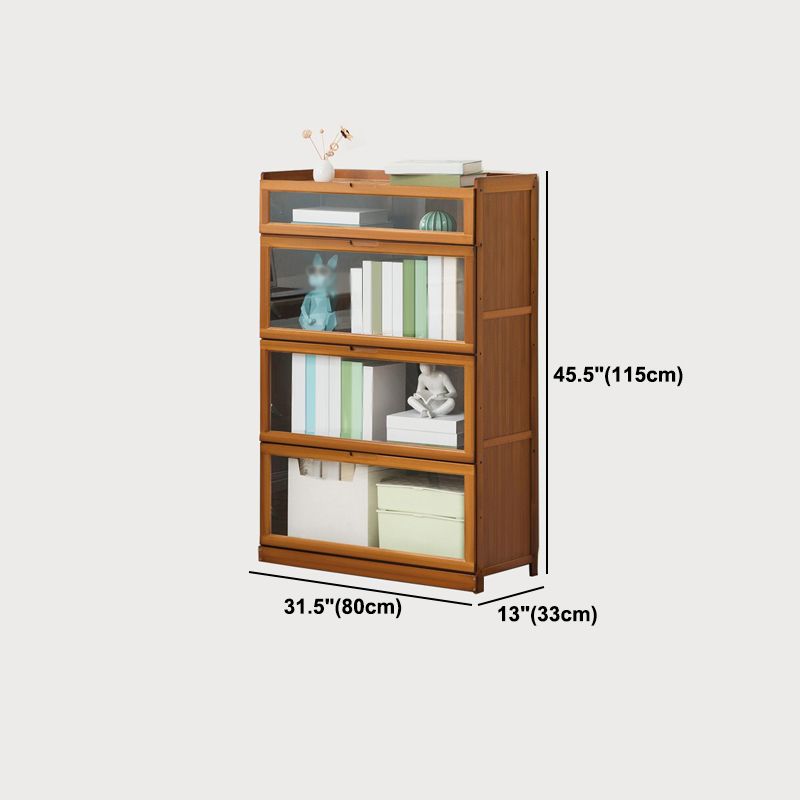 Modern Bamboo Barrister Bookcase Closed Back Bookcase for Home Office Clearhalo 'Bookcases' 'furn' 'furn_bookcases' 'Furniture' 'furniture_bookcases' 'kitchen' 'kitchen_bookcases' 'Living Room Furniture' 'Office Furniture' 1200x1200_632fec79-49b0-4eb7-b5f8-507ac201814a