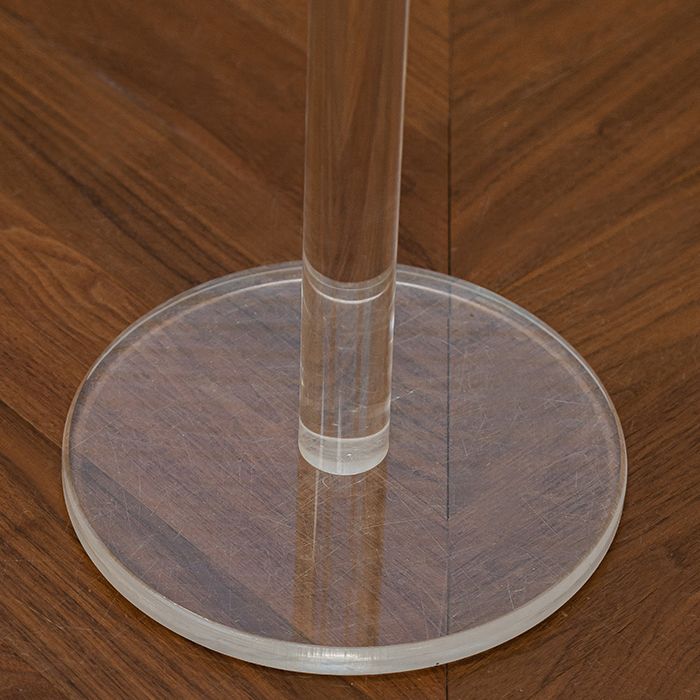 Pedestal 20" Tall End Table Round Clear Acrylic Sofa Side Accent Table Clearhalo 'Coffee & Accent Tables' 'End & Side Tables' 'end_side_tables' 'furn' 'furn_end_side_tables' 'Furniture' 'Living Room Furniture' 1200x1200_632ff932-4425-4fa4-b6a3-fe50c71764f9