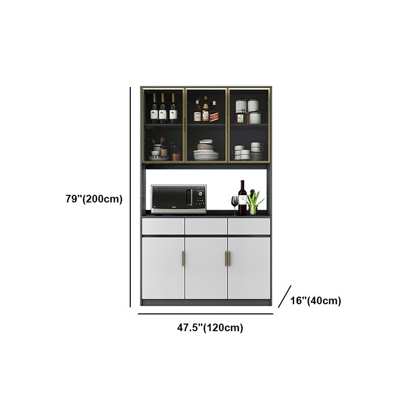 Cassetti cabinet server buffet glam in legno con archiviazione per soggiorno