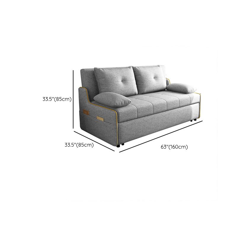 Braccia toppless da topplessino in stile moderno di divano per dormiente futon in grigio