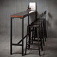 Wood Bar Dining Table Industrial Bar Dining Table with Trestle Base Clearhalo 'Bar Furniture' 'Bar Tables' 'bar_tables' 'furn' 'furn_bar_tables' 'Furniture' 'furniture_bar_tables' 'Kitchen & Dining Furniture' 1200x1200_6331bb58-425d-4840-9d88-199cd4f09a9b
