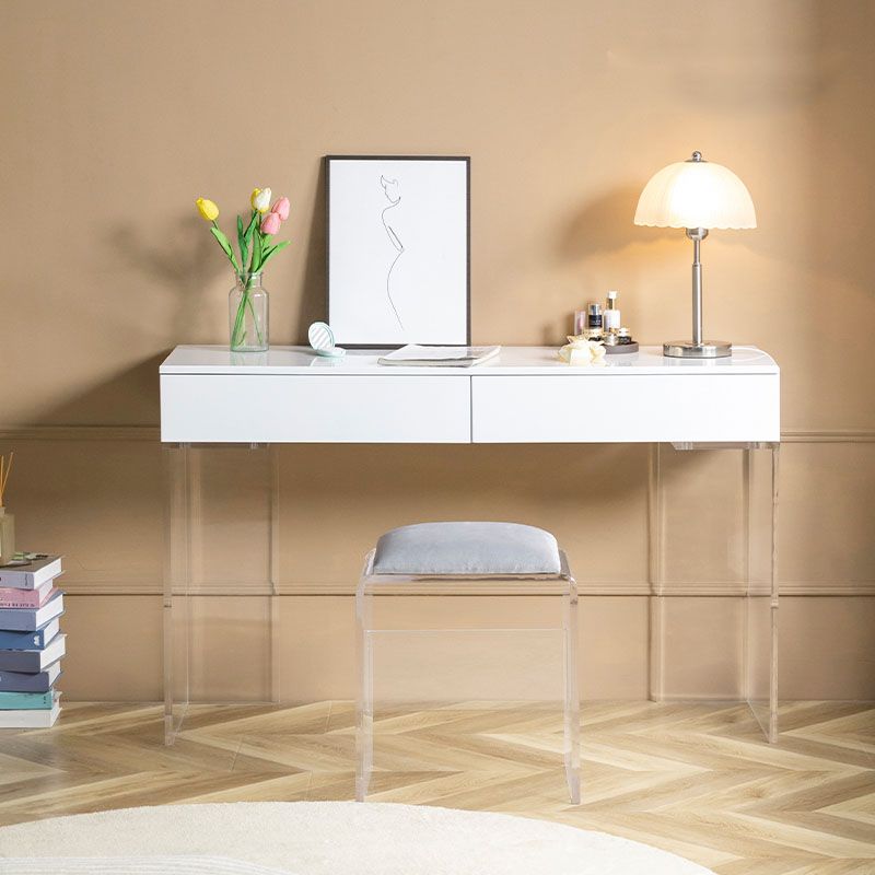 Contemporary Acrylic Vanity Desk 2-Drawer Vanity Dressing Table
