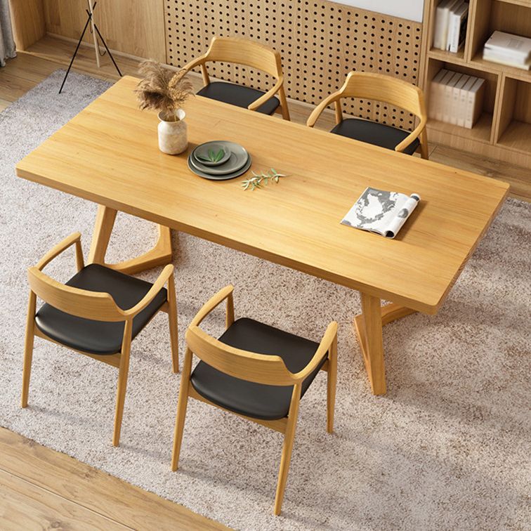 1/2/5/7 Pieces Wood Contemporary Dining Table Set Kitchen Dining Set with Wood Chairs Clearhalo 'Dining Room Sets' 'Dining Tables & Seating' 'dining_room_set' 'furn' 'furn_dining_room_set' 'Furniture' 'furniture_dining_room_set' 'Kitchen & Dining Furniture' 'kitchen&dining_furn' 'kitchen' 1200x1200_6333a8ad-fb88-4ba8-b8bb-25d70586c11a
