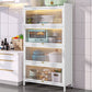 Sideboard in stile glam Sideboard in acciaio bianco in acciaio senza luci a LED