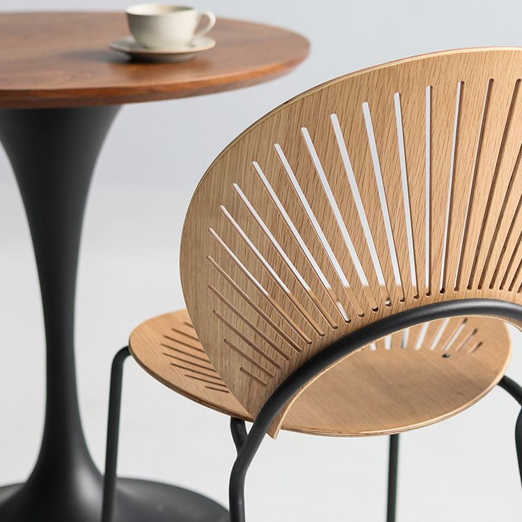 Contemporary Metal Dining Room Chairs Armless Open Back Dining Side Chair Clearhalo ' kitchen&dining_furn' 'Dining Chairs' 'Dining Tables & Seating' 'dining_chair' 'furn' 'furn_dining_chair' 'Furniture' 'furniture_dining_chair' 'Kitchen & Dining Furniture' 'kitchen' 1200x1200_63347004-046f-4c93-849d-c1b2f38ca83b