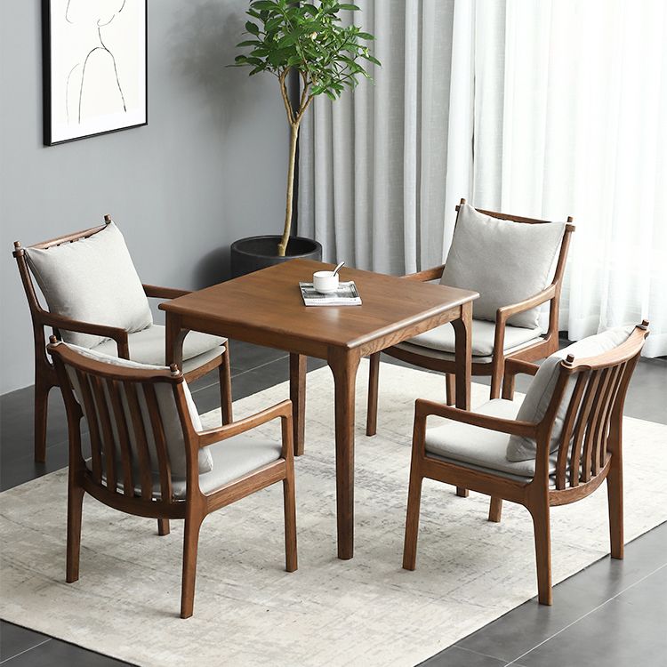 Square Wood Color Dining Table Oak Solid Wood Table Industrial with 4 Legs Clearhalo ' dining_table' 'Dining Tables & Seating' 'Dining Tables' 'furn' 'furn_dining_table' 'Furniture' 'furniture_dining_table' 'Kitchen & Dining Furniture' 'kitchen&dining_furn' 'kitchen' 'kitchen_dining_table' 1200x1200_63369ddf-894f-4f5c-8b3d-6b977e1a4244
