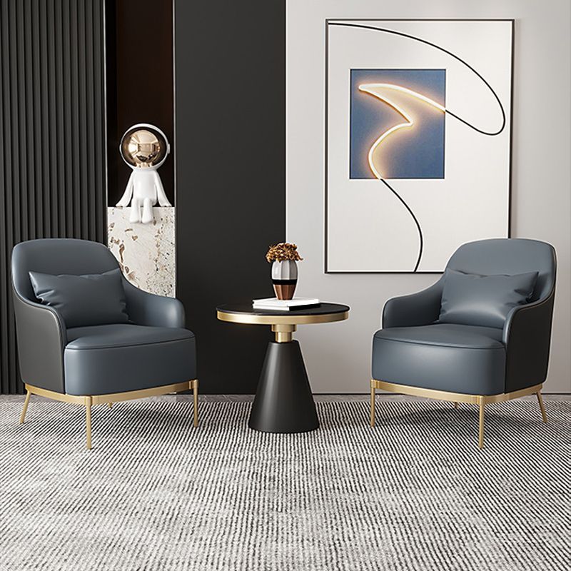 Transitional Sewn Pillow Back 4 Legs Chair Upholstered Recessed Arms Chair Clearhalo 'Accent Chairs' 'accent_chairs' 'Chairs & Seating' 'furn' 'furn_accent_chairs' 'Furniture' 'Living Room Furniture' 1200x1200_6337088f-9a76-4192-90a4-bf9058c7b67b