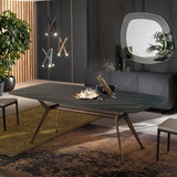 Industrial Sintered Stone Dining Table Rectangle Black Top Table with Metal Base Clearhalo ' dining_table' 'Dining Tables & Seating' 'Dining Tables' 'Furniture' 'furniture_dining_table' 'Kitchen & Dining Furniture' 'kitchen&dining_furn' 'kitchen' 'kitchen_dining_table' 1200x1200_63396aee-f956-458d-92f8-24e5f1801be8