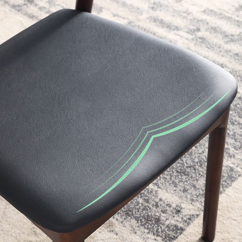 Traditional Solid Wood Dining Chairs Open Back Armless Dining Chairs