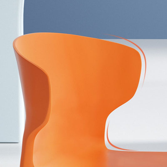 Scandinavian Style Plastic Dining Armless Chairs Wingback Chairs (Set of 4) Clearhalo ' kitchen&dining_furn' 'Dining Chairs' 'Dining Tables & Seating' 'dining_chair' 'furn' 'furn_dining_chair' 'Furniture' 'furniture_dining_chair' 'Kitchen & Dining Furniture' 'kitchen' 1200x1200_633b25d6-8eab-4471-ae93-a636a720b583