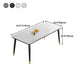 Metal 4 Legs Dining Table Contemporary Rectangle Stone Top Dining Table for Living Room Clearhalo 'Dining Tables & Seating' 'Dining Tables' 'dining_table' 'furn' 'furn_dining_table' 'Furniture' 'furniture_dining_table' 'Kitchen & Dining Furniture' 'kitchen' 'kitchen_dining_table' 1200x1200_633bb48f-1b81-4e12-a26d-743898b0726a