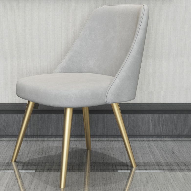 Glam Style Side Chair Upholstered Armless Dining Chair for Dining Room Clearhalo 'Dining Chairs' 'Dining Tables & Seating' 'dining_chair' 'furn' 'furn_dining_chair' 'Furniture' 'furniture_dining_chair' 'Kitchen & Dining Furniture' 1200x1200_633c5db4-e916-4438-bdfd-9b00e4556163